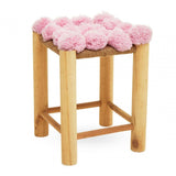 West Village Pink Pom Pom Stool