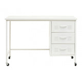 Academy Three Drawer White Desk