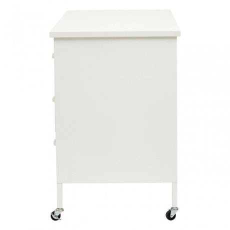 Academy Three Drawer White Desk