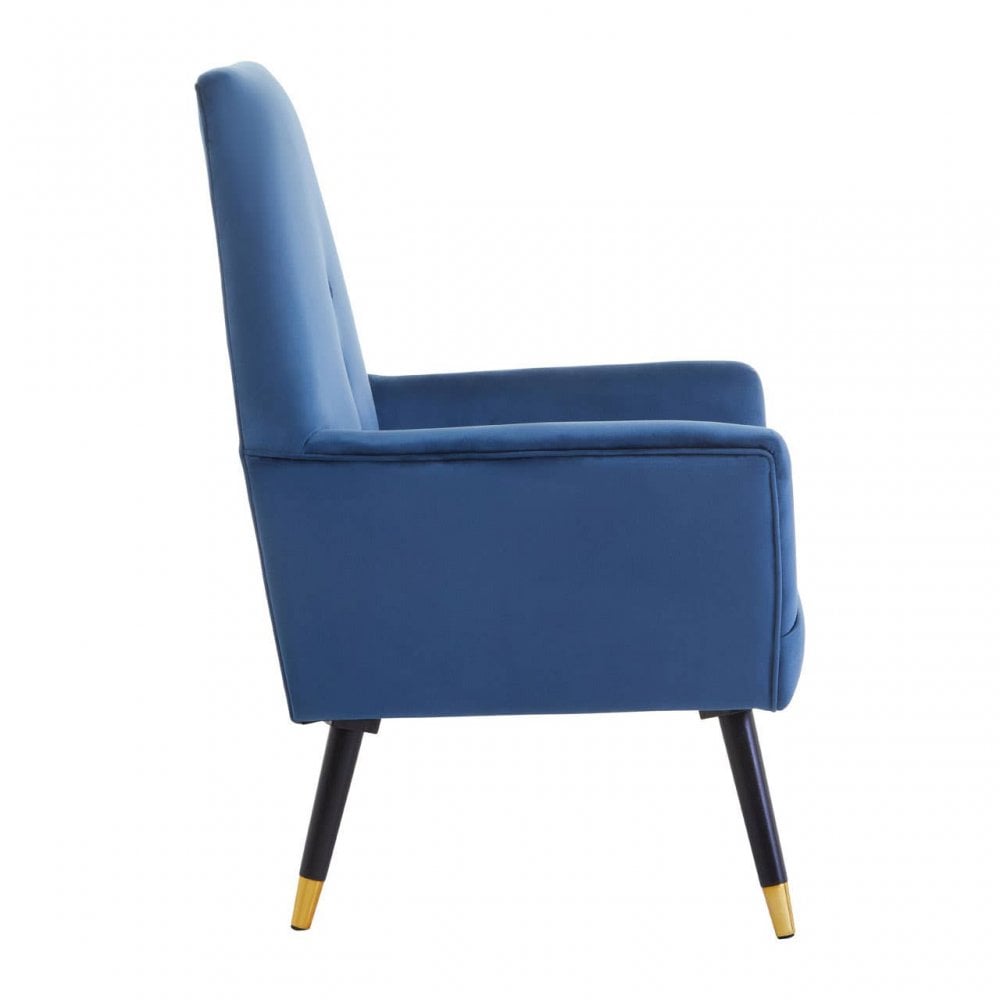 Loretta Midnight Velvet Button Detail Chair