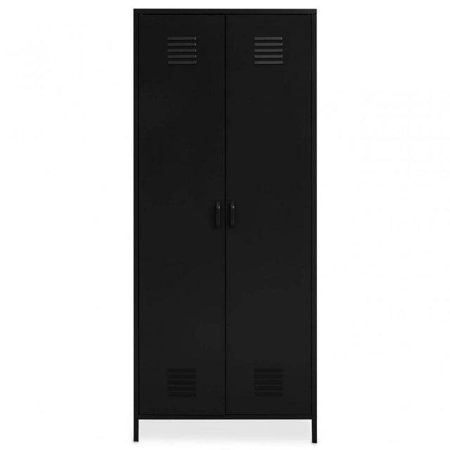 Academy Two Door Black Wardrobe