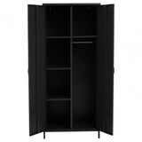 Academy Two Door Black Wardrobe
