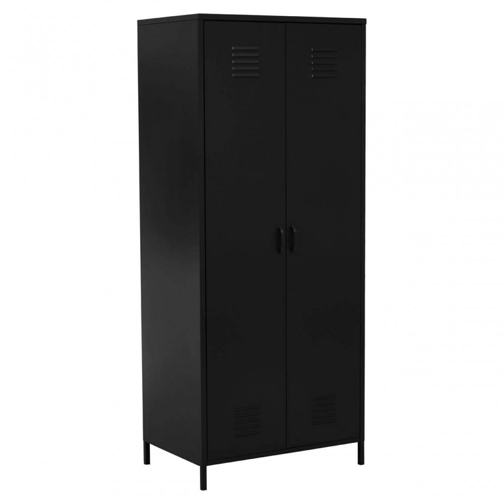 Academy Two Door Black Wardrobe