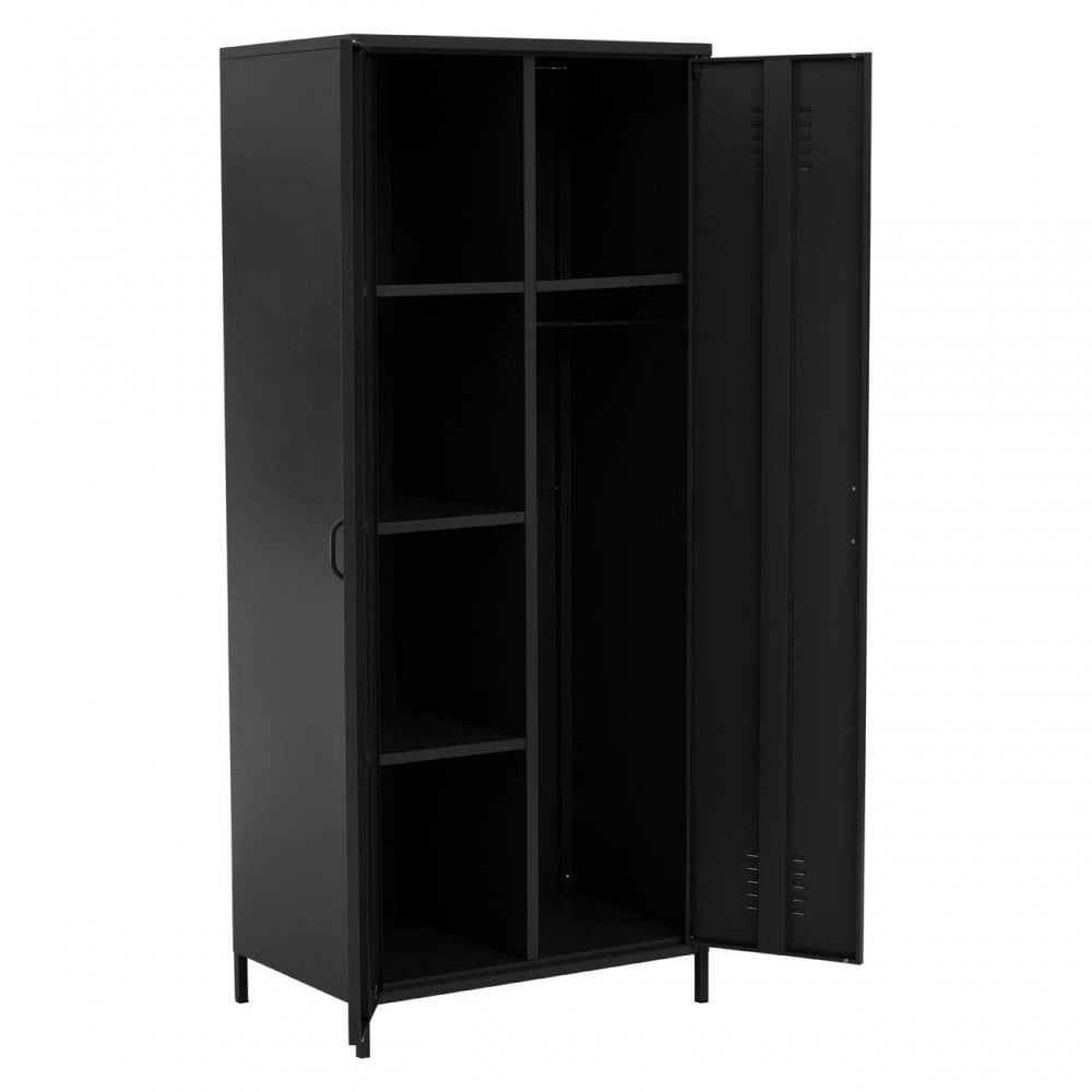 Academy Two Door Black Wardrobe