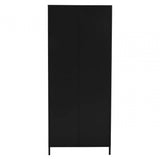 Academy Two Door Black Wardrobe