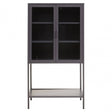 Acier Two Door Grey Cabinet  With Shelf