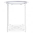 Acero Round White Side Table