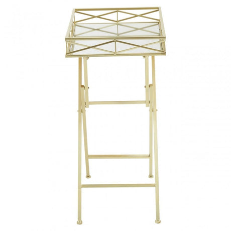 Jolie Rectangle Gold Tray Table