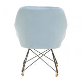 Stockholm Small Blue Velvet Rocking Chair