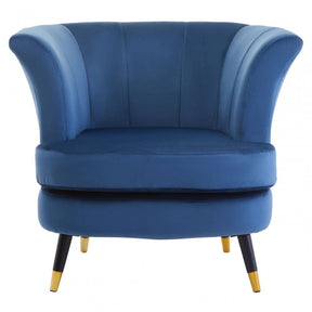 Loretta Midnight Velvet Scalloped Chair