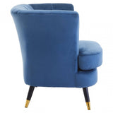 Loretta Midnight Velvet Scalloped Chair