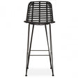 Lagom Black Natural Rattan Bar Chair