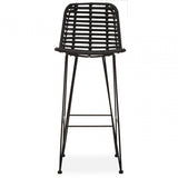 Lagom Black Natural Rattan Bar Chair