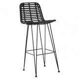 Lagom Black Natural Rattan Bar Chair