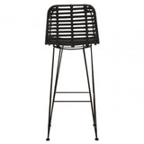 Lagom Black Natural Rattan Bar Chair