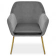 Xander Grey Velvet Armchair