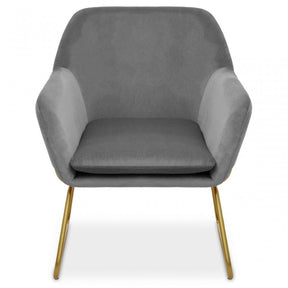 Xander Grey Velvet Armchair