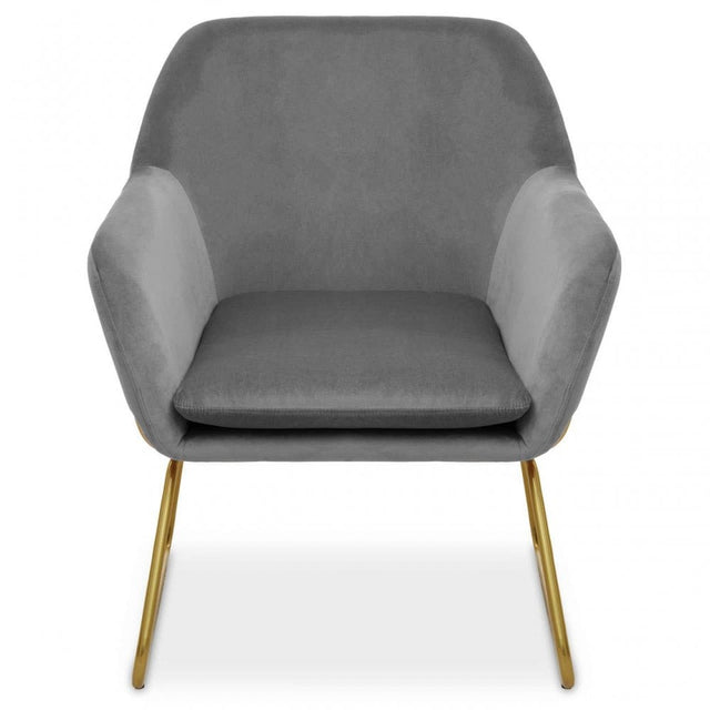 Xander Grey Velvet Armchair
