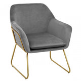 Xander Grey Velvet Armchair