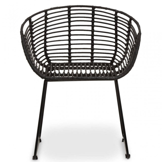 Lagom Black Natural Rattan Chair