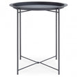 Acero Round Black Side Table