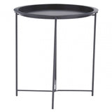 Acero Round Black Side Table