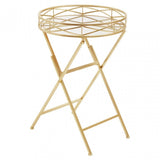 Jolie Round Gold Tray Table