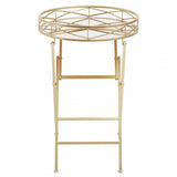 Jolie Round Gold Tray Table