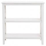 Heritage Three Shelf Ivory Bookcase