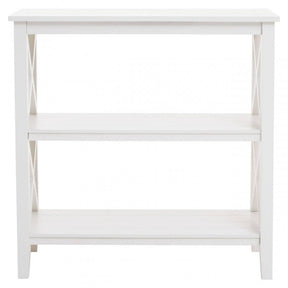 Heritage Three Shelf Ivory Bookcase