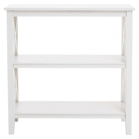 Heritage Three Shelf Ivory Bookcase
