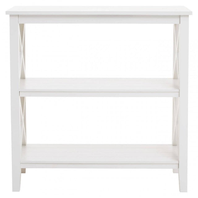 Heritage Three Shelf Ivory Bookcase