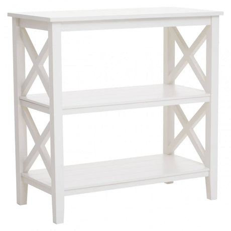 Heritage Three Shelf Ivory Bookcase
