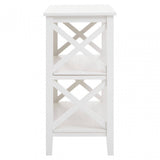 Heritage Three Shelf Ivory Bookcase