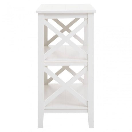 Heritage Three Shelf Ivory Bookcase