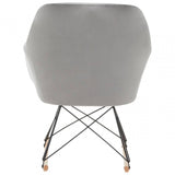 Stockholm Small Grey Velvet Rocking Chair