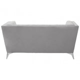 Hansa Two Seat Grey Velvet Sofa
