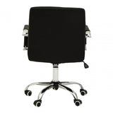 Brent Black Leather Effect And Chrome Home Office Chair