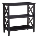 Heritage Three Shelf Black Bookcase