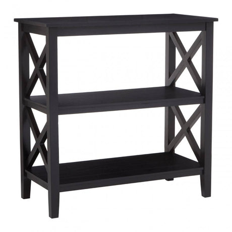 Heritage Three Shelf Black Bookcase