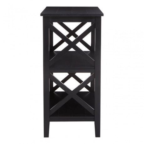 Heritage Three Shelf Black Bookcase