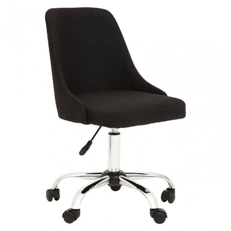 Brent Black And Chrome Home Office Chair