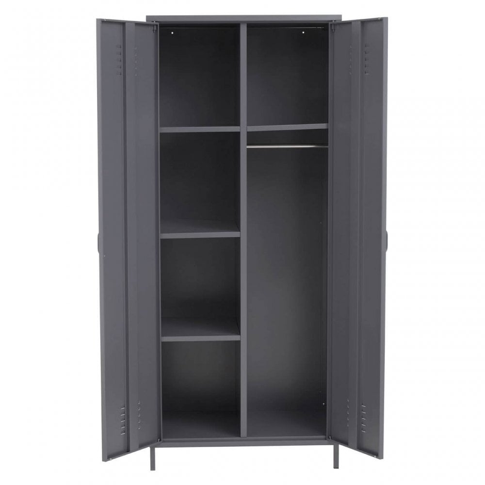 Academy Two Door Grey Wardrobe