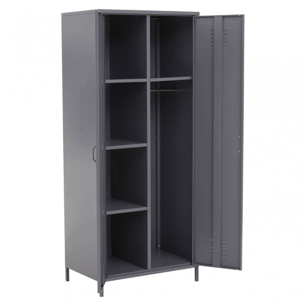 Academy Two Door Grey Wardrobe