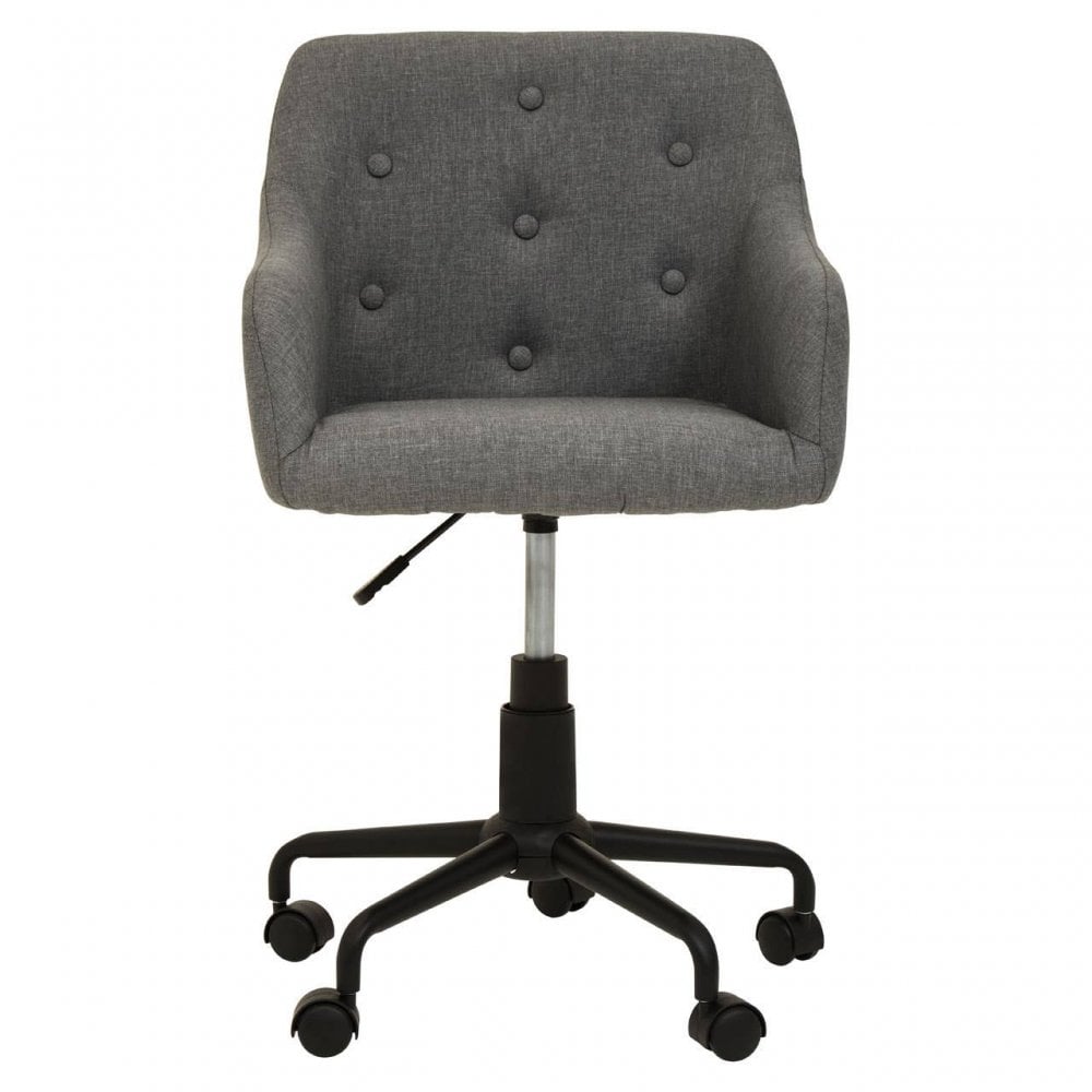 Brent Tufted Grey And Black Home Office Chair