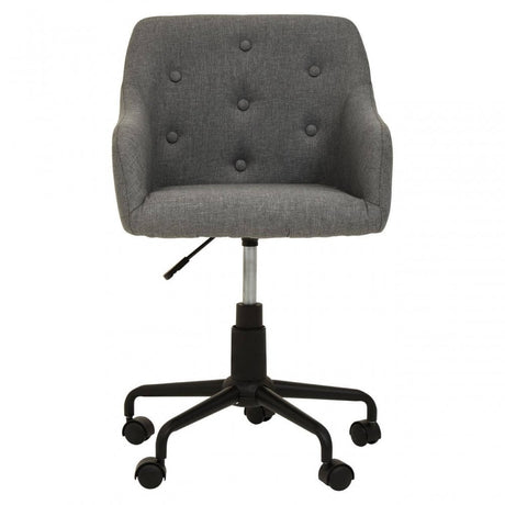 Brent Tufted Grey And Black Home Office Chair