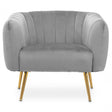 Larissa Grey Velvet Chair