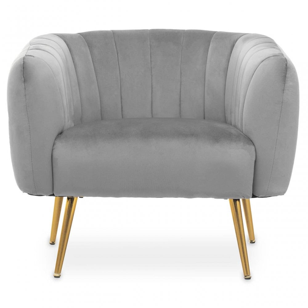 Larissa Grey Velvet Chair