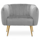 Larissa Grey Velvet Chair