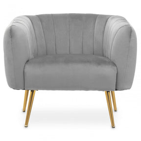 Larissa Grey Velvet Chair